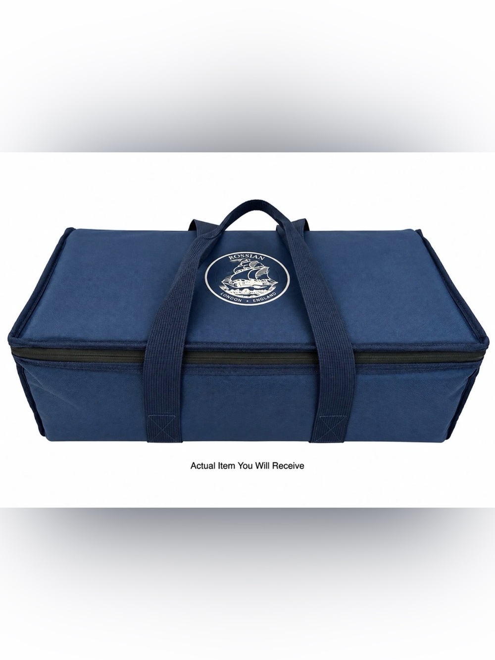 NEW Petrossian Paris Caviar Insulated Cooler Bag Gourmet Food Carrier Navy 20"